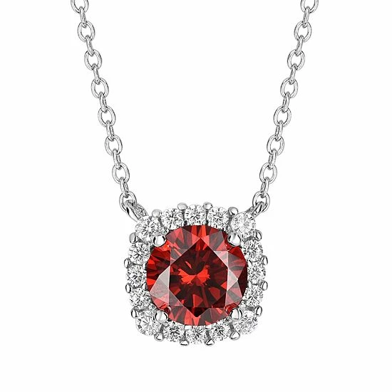 PRIMROSE Sterling Silver Cubic Zirconia Halo Pendant Necklace May - Image 4