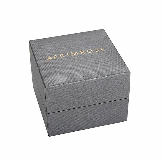 PRIMROSE Sterling Silver Cubic Zirconia Triple Row Ring - Image 3