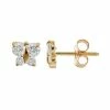 PRIMROSE Charming Girl 14k Gold Butterfly Stud Earrings - Kids