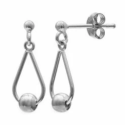 PRIMROSE Sterling Silver Beaded Teardrop Earrings