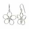 PRIMROSE Sterling Silver Wire Flower Drop Earrings