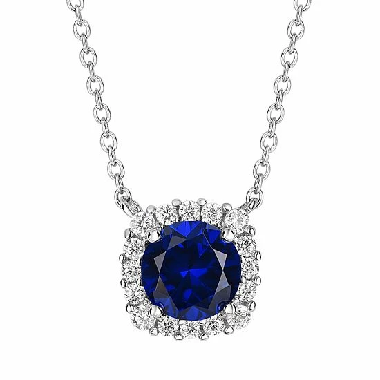 PRIMROSE Sterling Silver Cubic Zirconia Halo Pendant Necklace May - Image 14