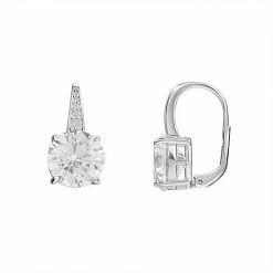 PRIMROSE Sterling Silver Cubic Zirconia Drop Earrings