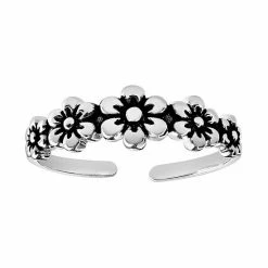 Primrose Sterling Silver Flower Toe Ring