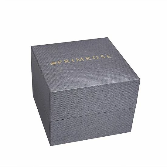 PRIMROSE Sterling Silver Cubic Zirconia Stud & Drop Earring Duo Set Gold Tone - Image 5