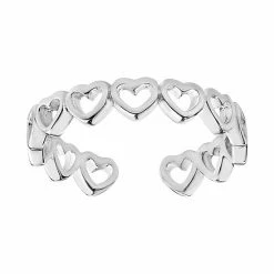 Primrose Sterling Silver Heart Toe Ring