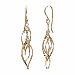 PRIMROSE Sterling Silver Corkscrew Drop Earrings