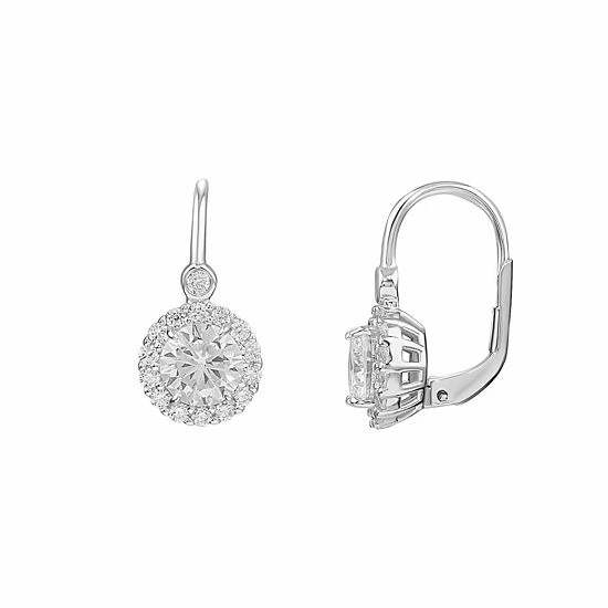 PRIMROSE Sterling Silver Cubic Zirconia Drop Earrings