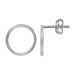 PRIMROSE Sterling Silver Open Circle Stud Earrings