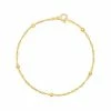 PRIMROSE 18k Gold Over Silver Beaded Chain Bracelet