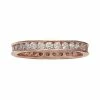 PRIMROSE 18k Rose Gold Over Silver Cubic Zirconia Eternity Band