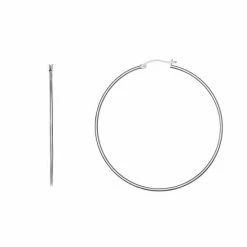 PRIMROSE Sterling Silver 60 Mm Hoop Earrings