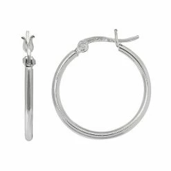 PRIMROSE Sterling Silver Hoop Earrings