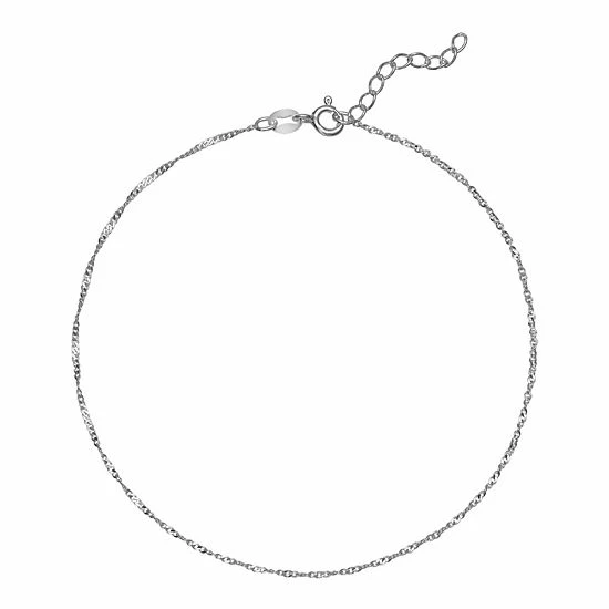 PRIMROSE Sterling Silver Twisted Chain Bracelet