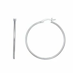 PRIMROSE Sterling Silver Tube Hoop Earrings