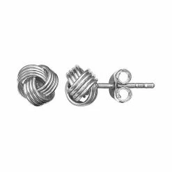 PRIMROSE Sterling Silver Love Knot Stud Earrings