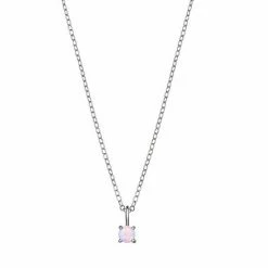 PRIMROSE Sterling Silver Opal Pendant Necklace