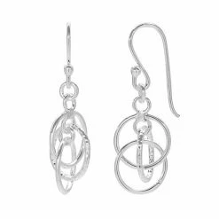 PRIMROSE Sterling Silver Circle Drop Earrings