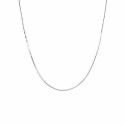 PRIMROSE Sterling Silver Textured 8-Sided Snake Chain Necklace