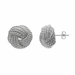 PRIMROSE Sterling Silver Love Knot Stud Earrings