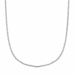 PRIMROSE Sterling Silver Singapore Chain Necklace Gold Tone