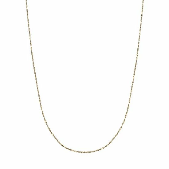 PRIMROSE Sterling Silver Singapore Chain Necklace Gold Tone - Image 2