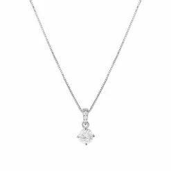 PRIMROSE Sterling Silver Cubic Zirconia Pendant Necklace
