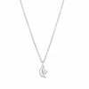 PRIMROSE Sterling Silver Cubic Zirconia Crescent Moon Pendant Necklace