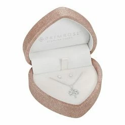 PRIMROSE Sterling Silver Cubic Zirconia Earring & Tree Pendant Necklace Set