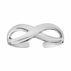 PRIMROSE Sterling Silver Infinity Band Toe Ring Gold Tone