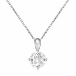 PRIMROSE Cubic Zirconia Sterling Silver Pendant Necklace