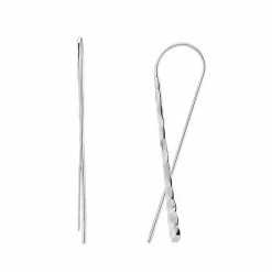 PRIMROSE Sterling Silver Hammered Threader Drop Earrings