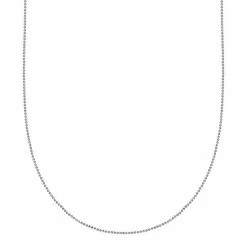 PRIMROSE Sterling Silver Polished Bead Chain Necklace
