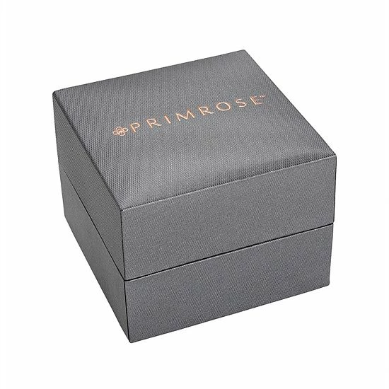 PRIMROSE Sterling Silver Cubic Zirconia Baguette Cross Pendant Necklace Gold Tone Clear - Image 4