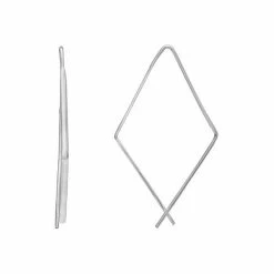 PRIMROSE Sterling Silver Geometric Threader Earrings