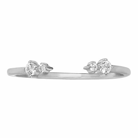 PRIMROSE Sterling Silver Cubic Zirconia Ring