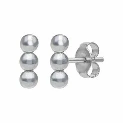 PRIMROSE Triple Beaded Stud Earrings