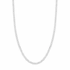 PRIMROSE Sterling Silver 2.5 Mm Light Mariner Link Chain Necklace