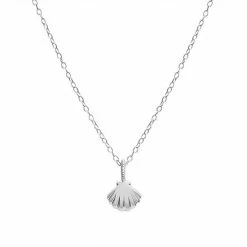 PRIMROSE Sterling Silver Seashell Pendant Necklace