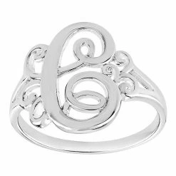 PRIMROSE Sterling Silver Initial Ring
