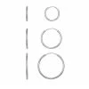 PRIMROSE Sterling Silver Endless Hoop Earrings Trio Set