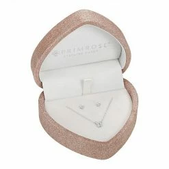 PRIMROSE Sterling Silver Cubic Zirconia Flower Earring & Butterfly Necklace Set