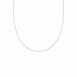 PRIMROSE Sterling Silver Textured Flat Oval Link Chain Necklace