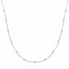 PRIMROSE Sterling Silver Beaded Box Chain Necklace
