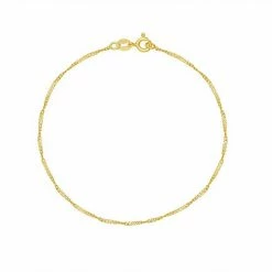 PRIMROSE 18k Gold Over Silver Twisted Cable Chain Bracelet