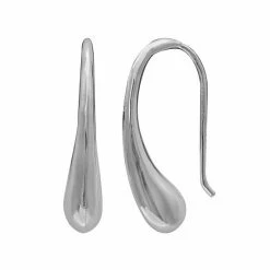 PRIMROSE Sterling Silver Curved Teardrop Earrings