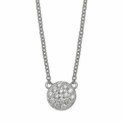 PRIMROSE Cubic Zirconia Disc Necklace