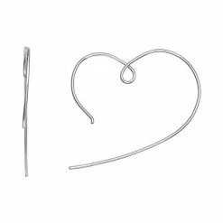 PRIMROSE Sterling Silver Heart Threader Earrings
