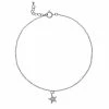 PRIMROSE Sterling Silver Cubic Zirconia Star Anklet