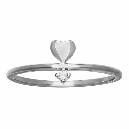 PRIMROSE Sterling Silver Heart & Cubic Zirconia Accent Ring